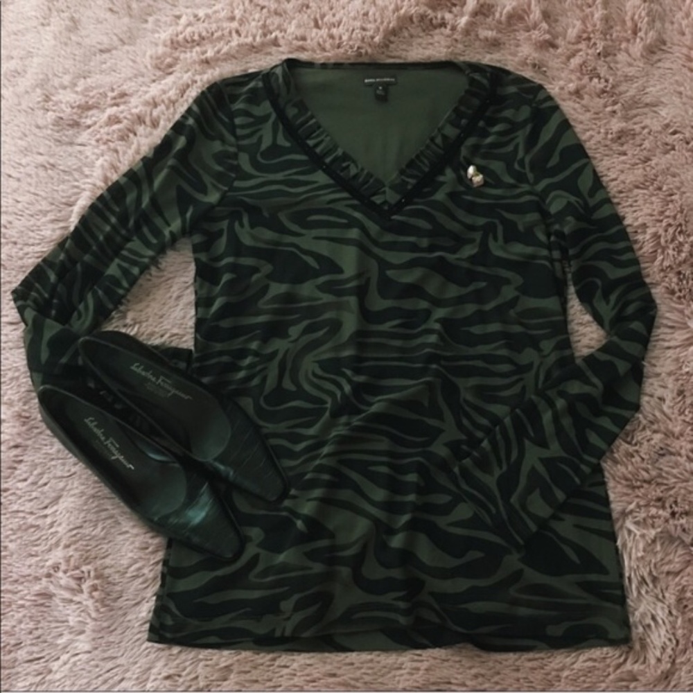 Dana Buchman Fall Brown Animal Print